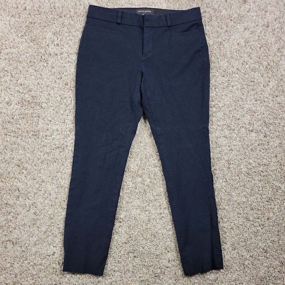 Banana Republic Pants Womens 2 Blue Ankle Crop Navy Cropped